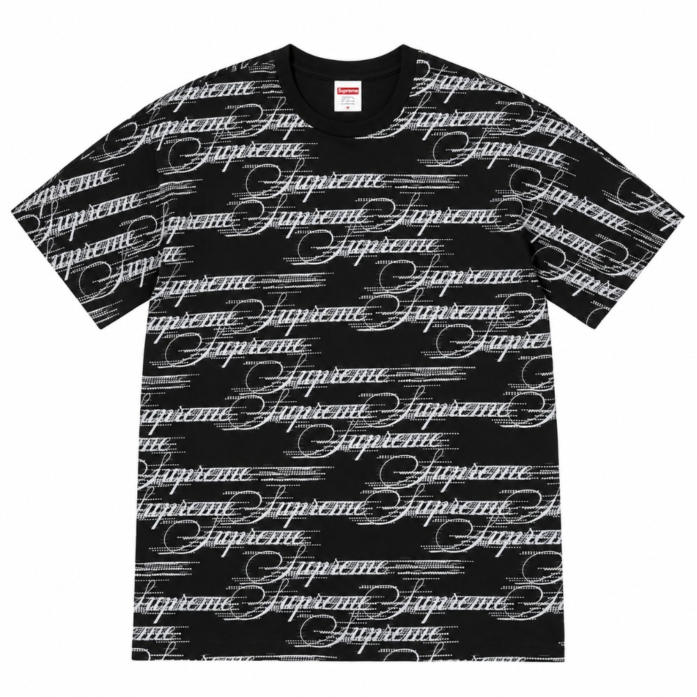 Camiseta Supreme Script Black FW26-W8