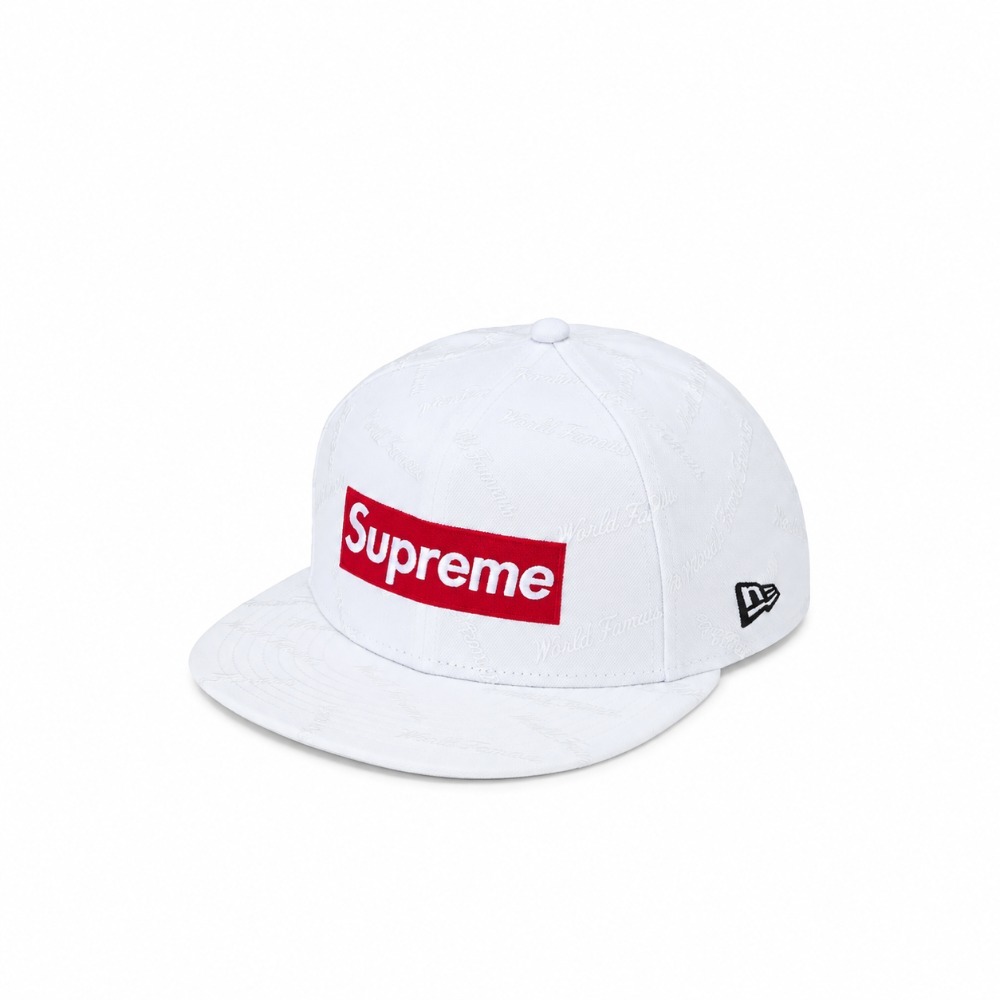 New Era x Supreme Boné World Famous Box Logo White FW26-W8