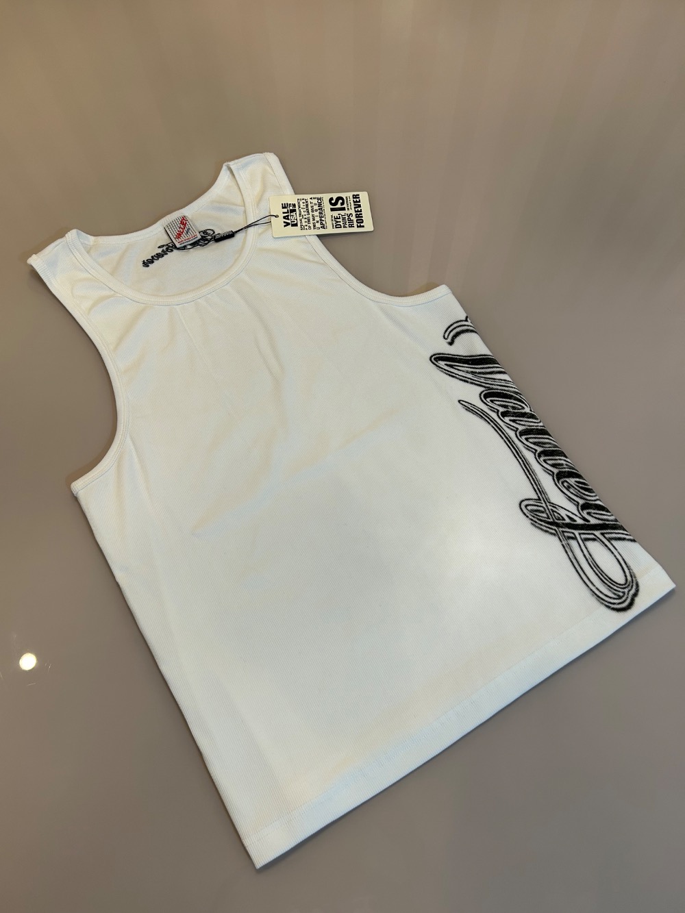 Regata Vale Lives Forever Cursive Tank White (2 Pack)
