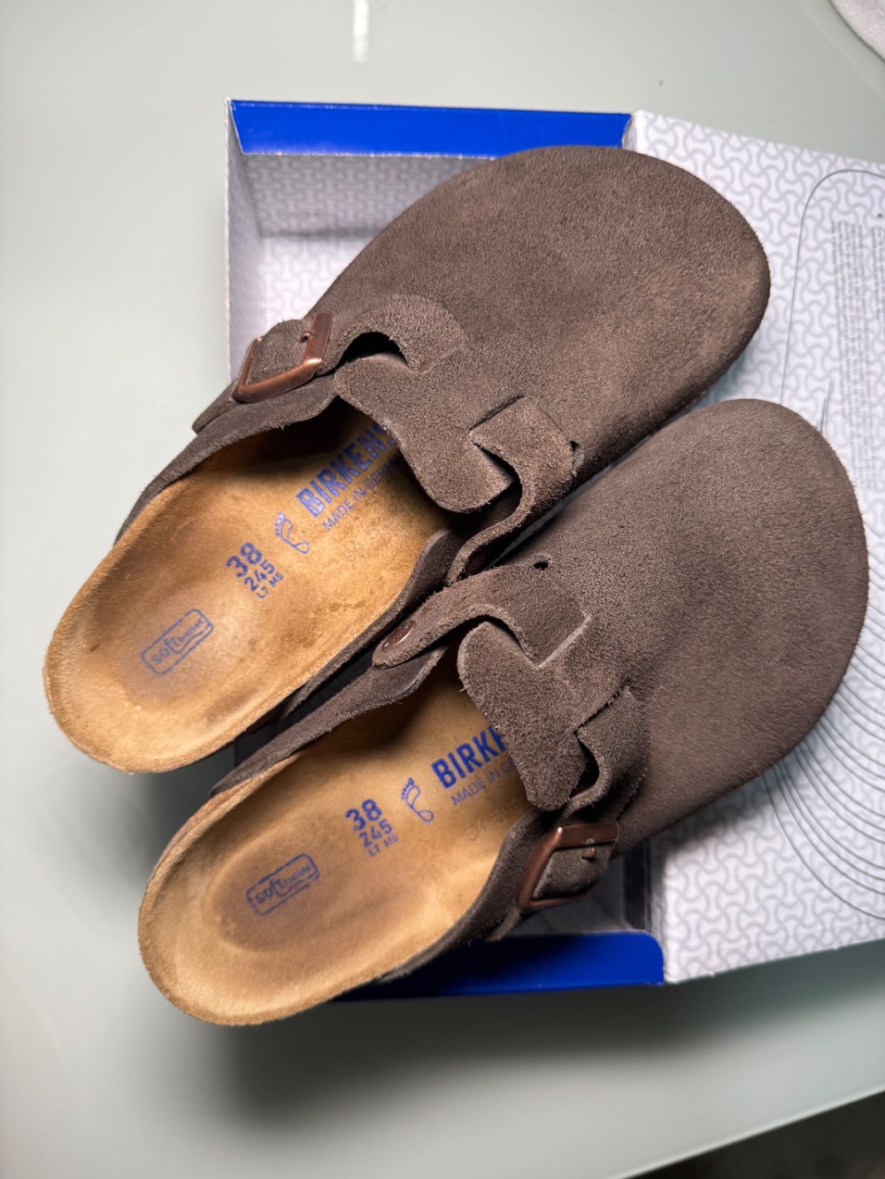 Birkenstock Boston Soft Footbed Suede Mocha
