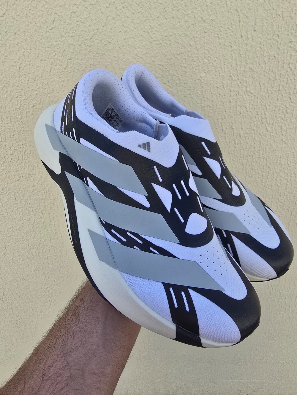 adidas Adizero EVO SL Laceless Cloud White Gray Two Core Black