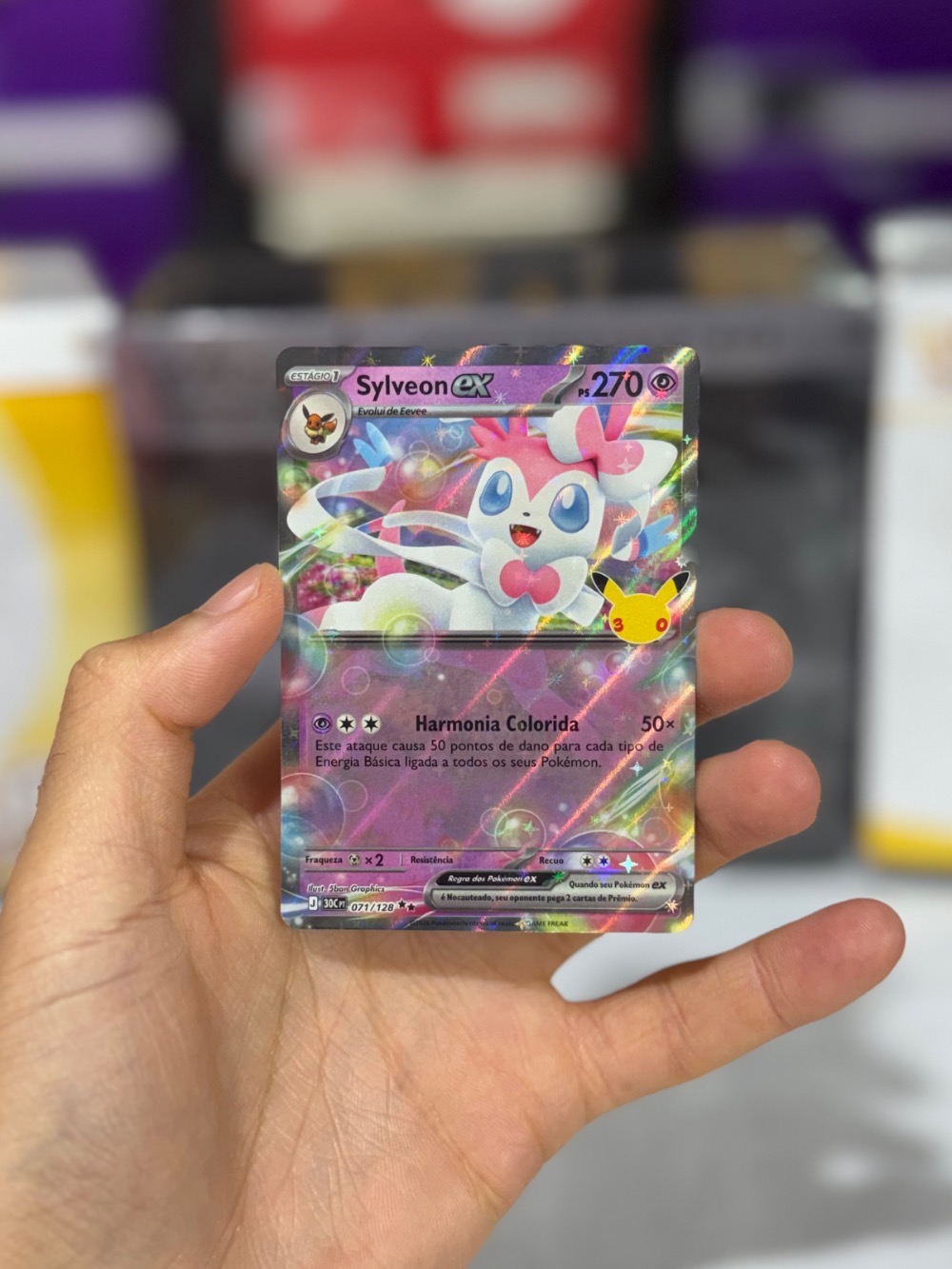 Sylveon ex (71/128) Celebração de 30 Anos Pokémon TCG