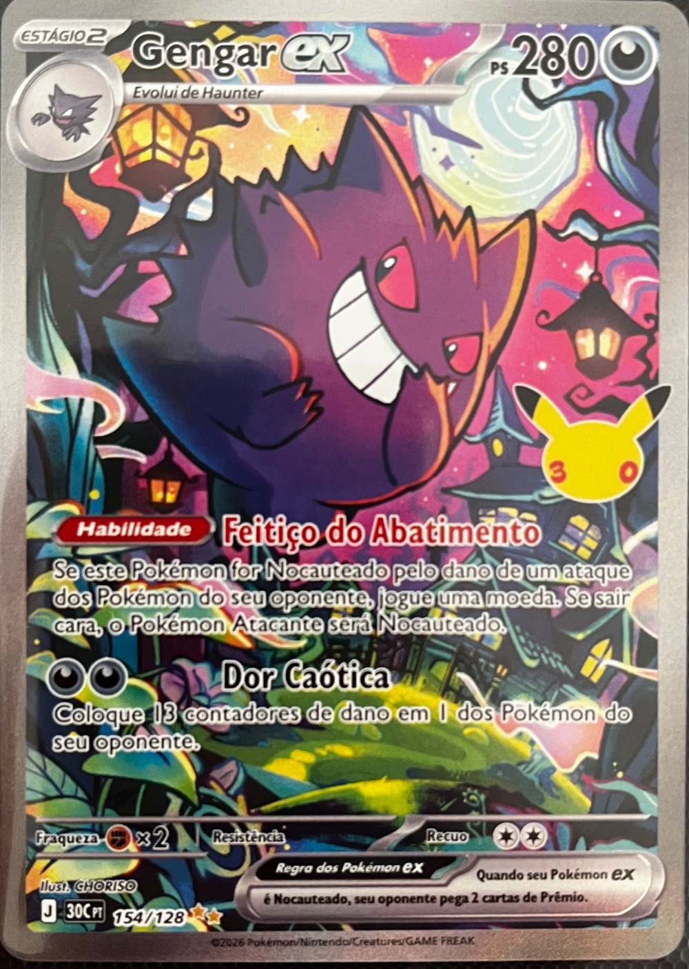 Gengar ex (154/128) Celebração de 30 Anos Pokémon TCG