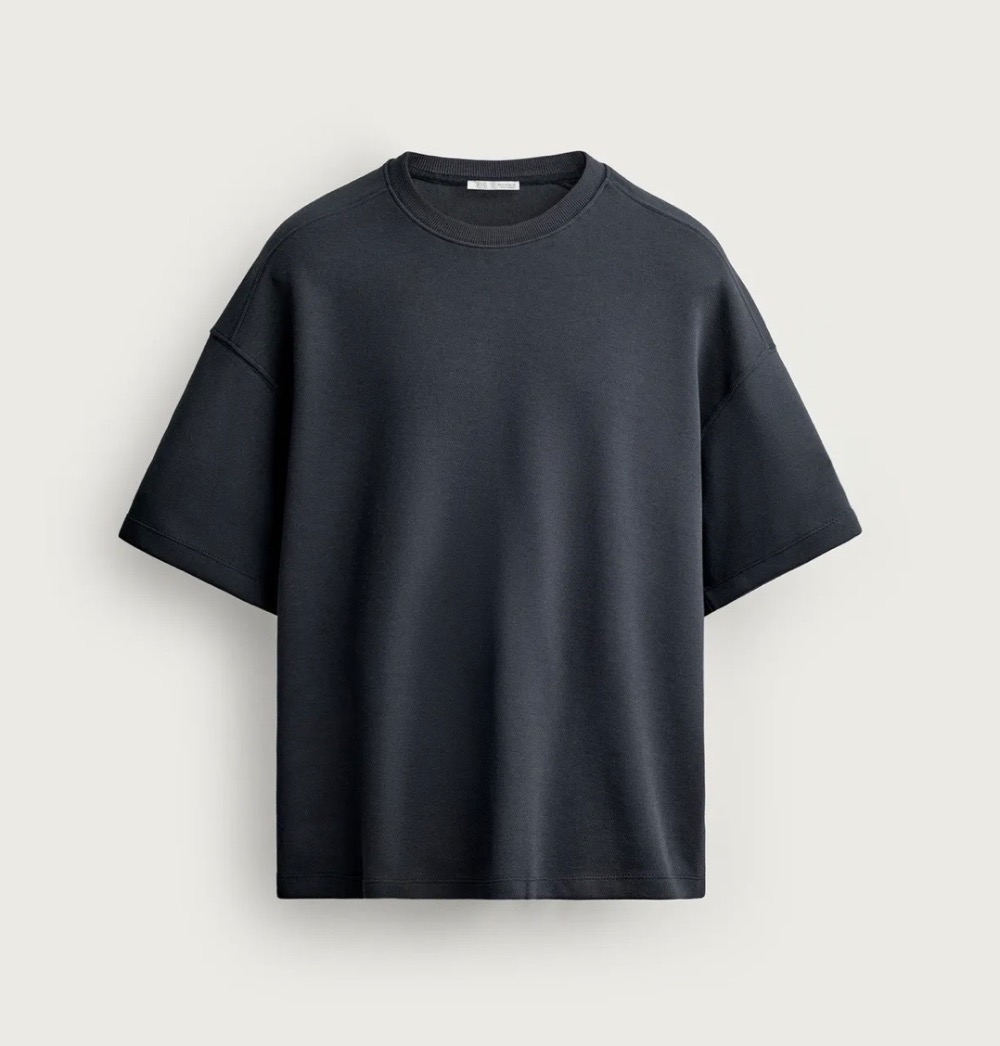 CAMISETA ZARA MOLETOM RELAXED FIT INTERLOCK