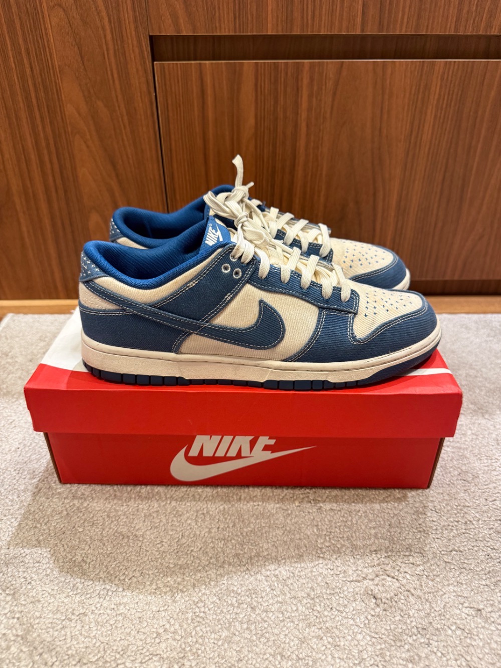 Nike Dunk Low Sashiko Industrial Blue — 43, Usado