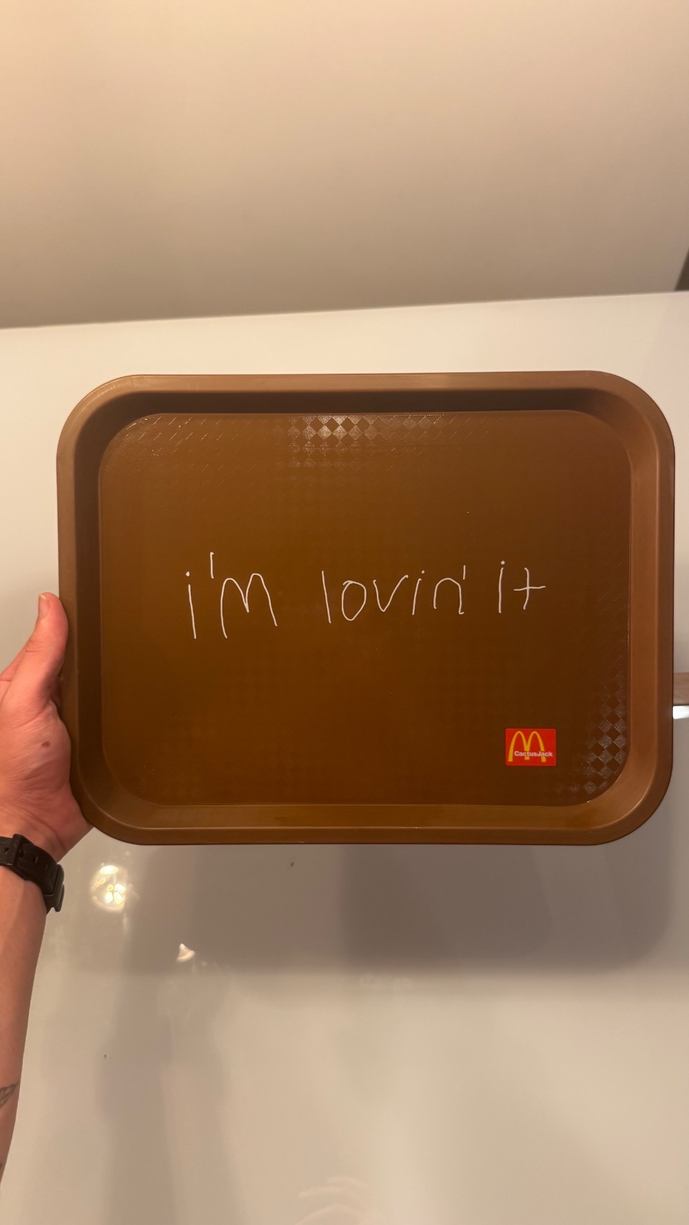Bandeja travis scott x mcdonalds i'm lovin' it lunch tray
