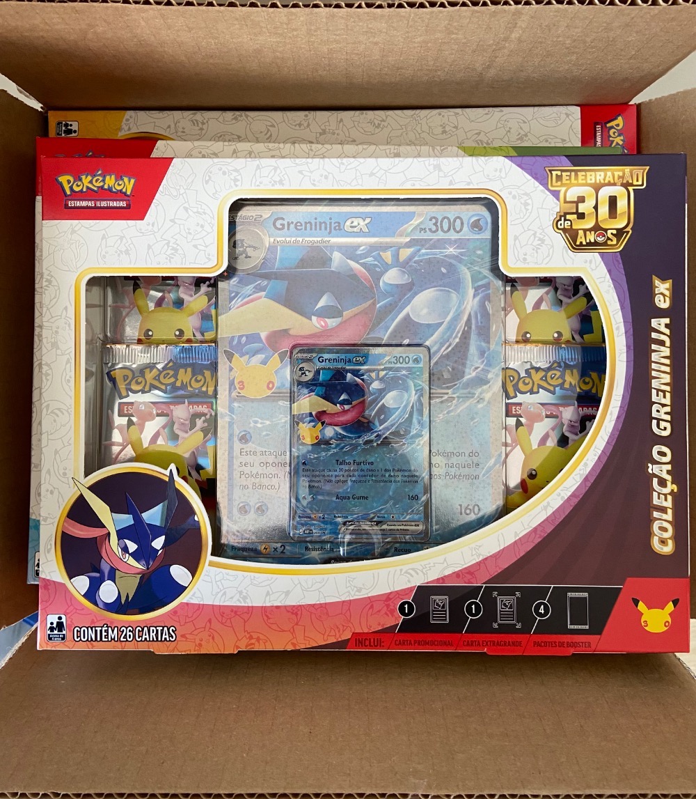 Box Coleção Celebração de 30 Anos (Greninja ex) Pokémon TCG PT-BR