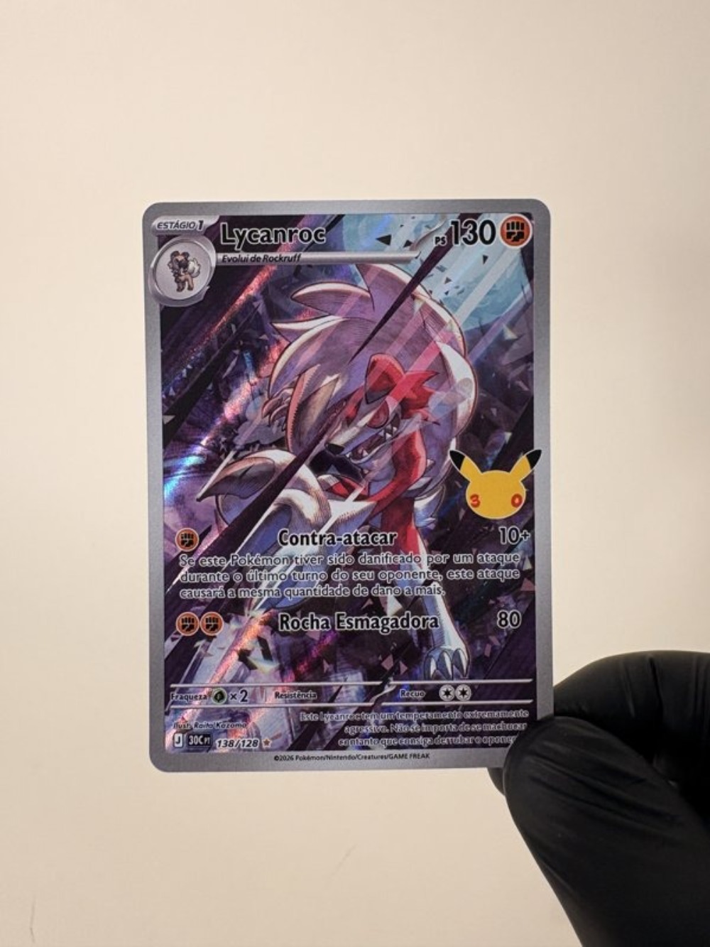 Lycanroc (138/128) Celebração de 30 Anos Pokémon TCG