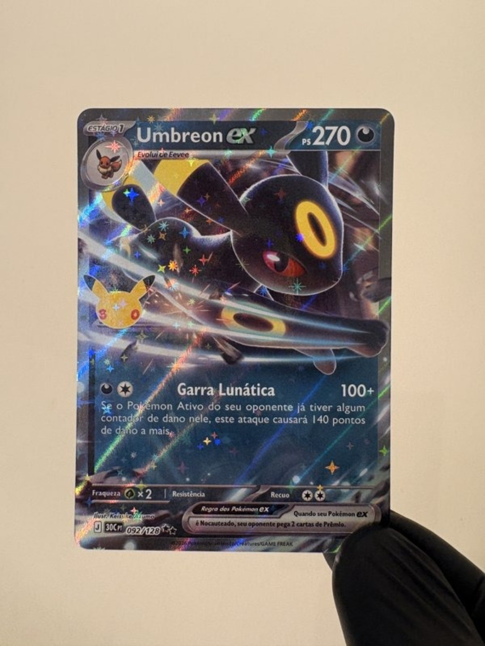 Umbreon ex (92/128) Celebração de 30 Anos Pokémon TCG