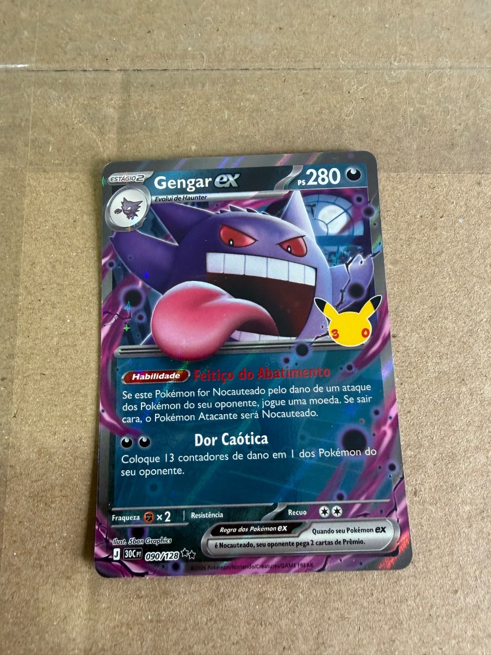 Gengar ex (90/128) Celebração de 30 Anos Pokémon TCG