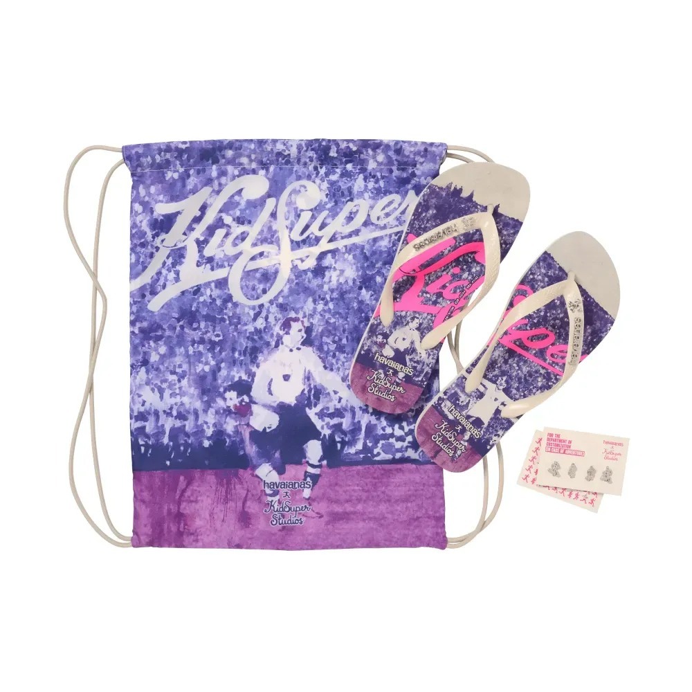 KidSuper x Havaianas Chinelo Top Futebol White