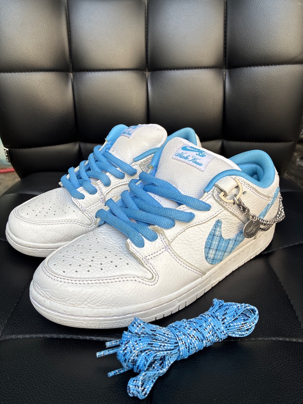 Nicole Hause x Dunk Low Pro SB White University Blue — 40, Usado
