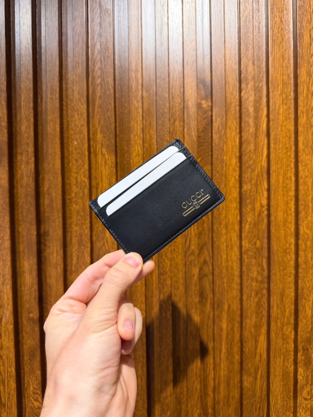 Carteira Porta Cartão Gucci Preto Logo