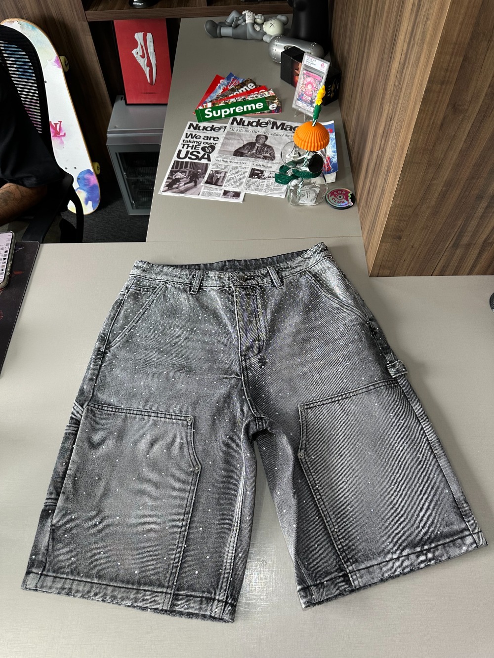 Shorts Ksubi Maxxx Operator Konkrete Crystal