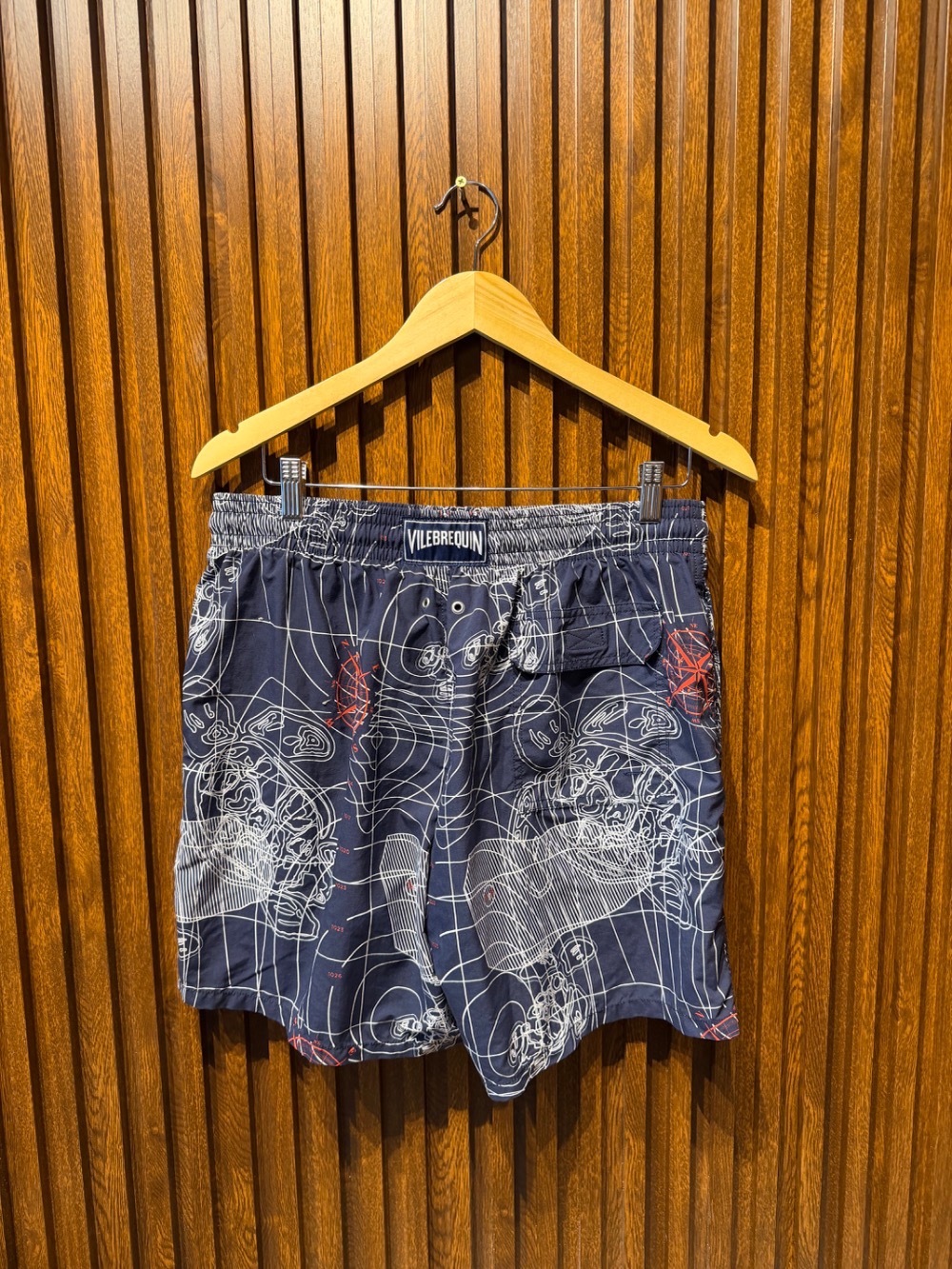 Short Vilebrequin Turtle Mapa Azul Navy