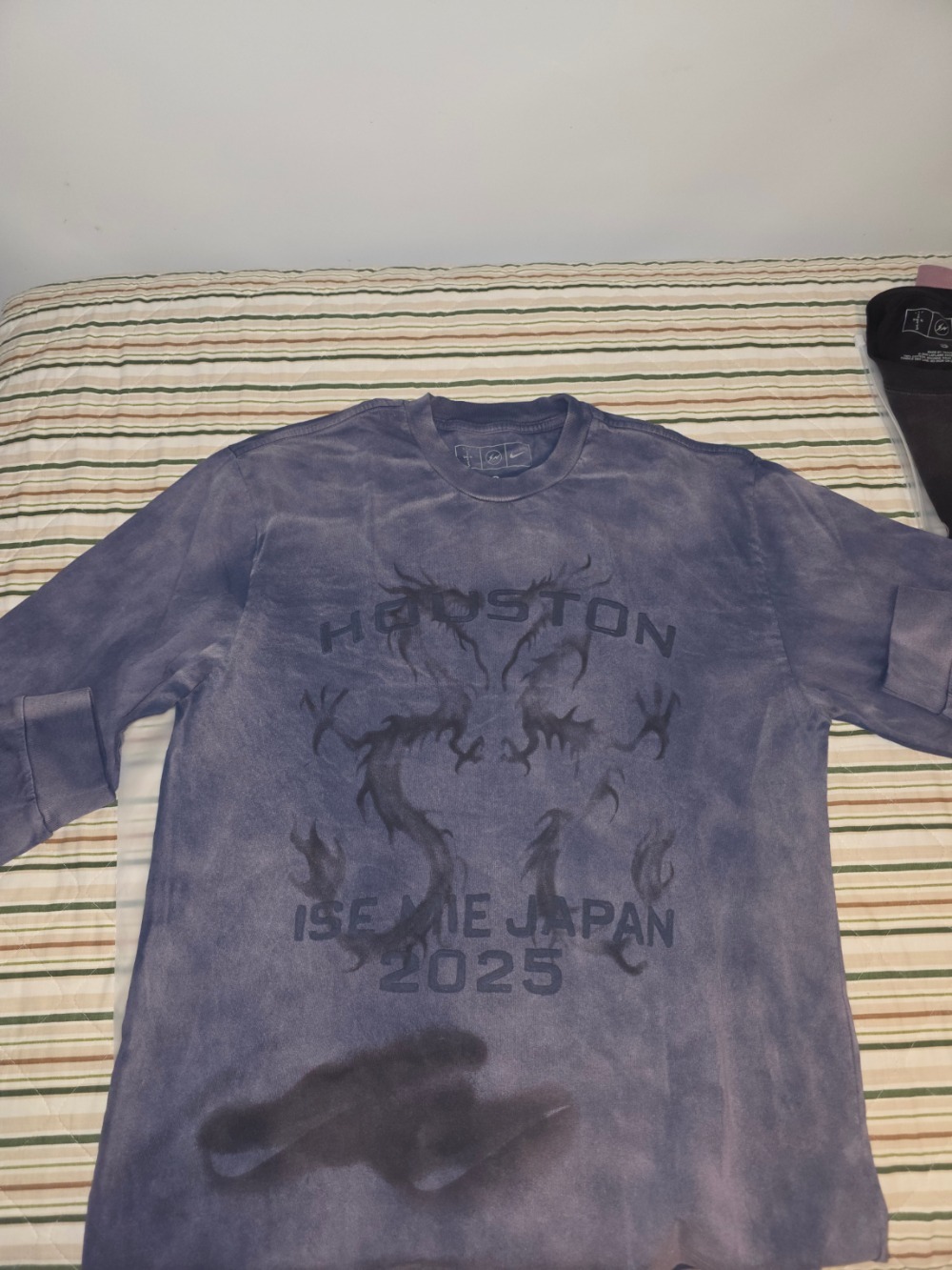 Travis Scott x Fragment x Nike Camiseta Houston To Ise Mie Longsleeve Blue
