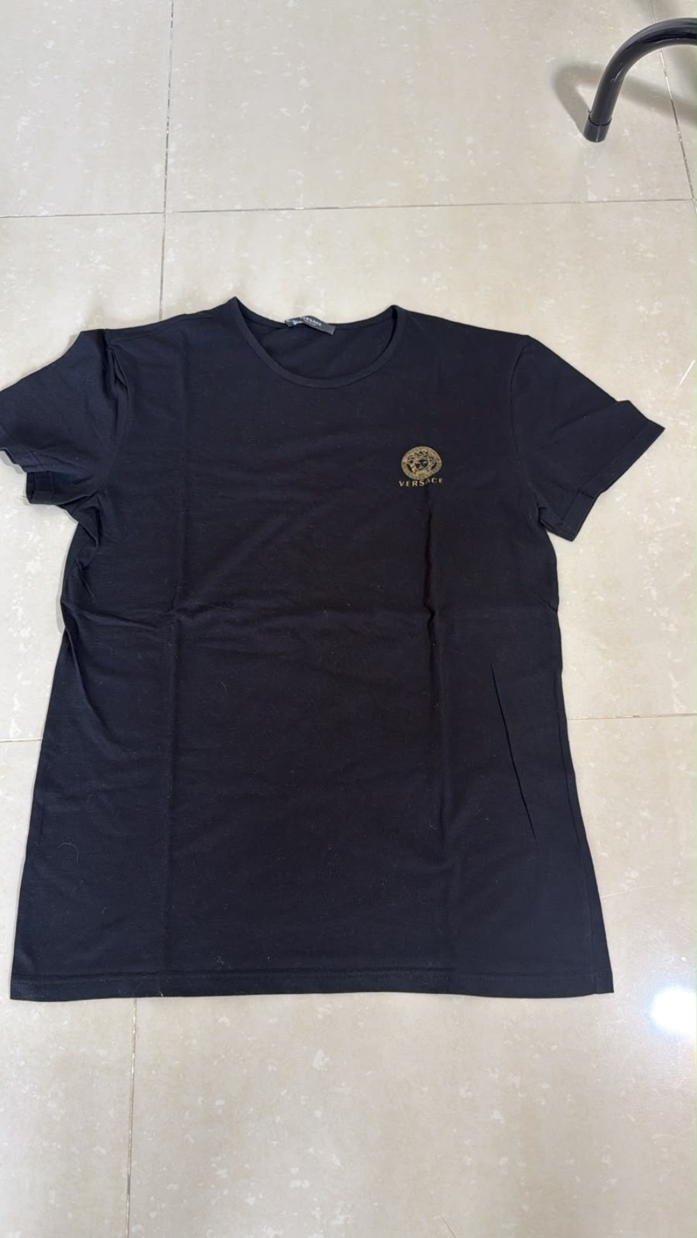 Camiseta Versace Logo Manga Curta Black