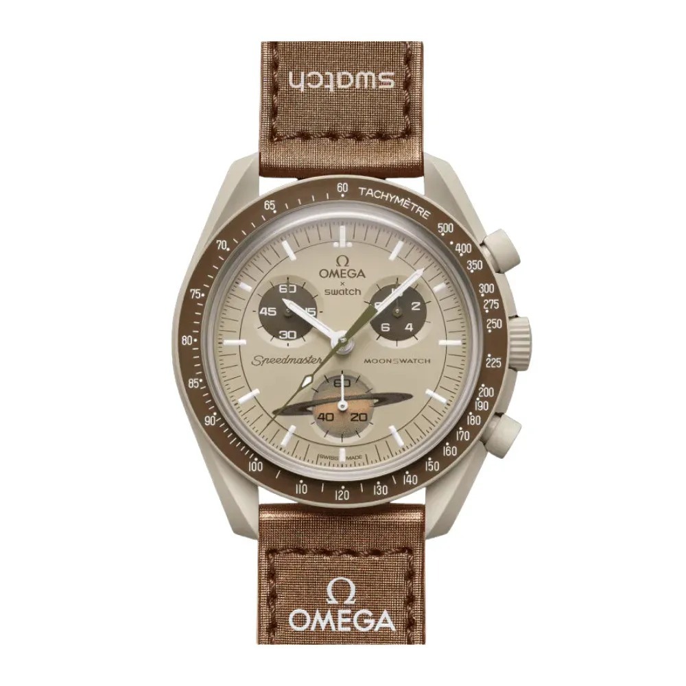 Swatch x Omega Relógio Bioceramic Moonswatch Mission to Saturn