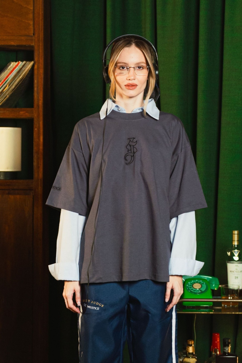 Camiseta Saint Judge Monograma Chumbo