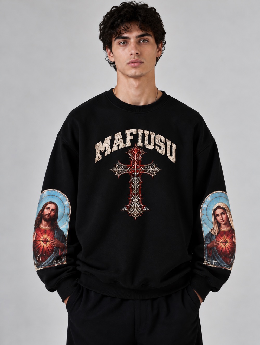 Moletom Mafiusu Careca Sagrado Preto