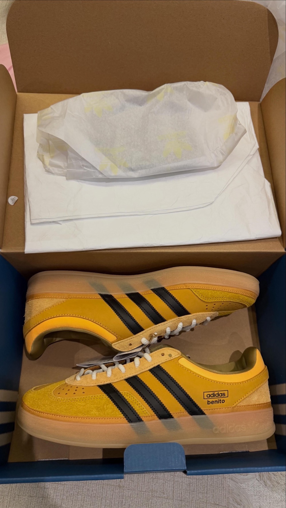 Bad Bunny x adidas Gazelle Indoor Solar Gold Core Black Gum