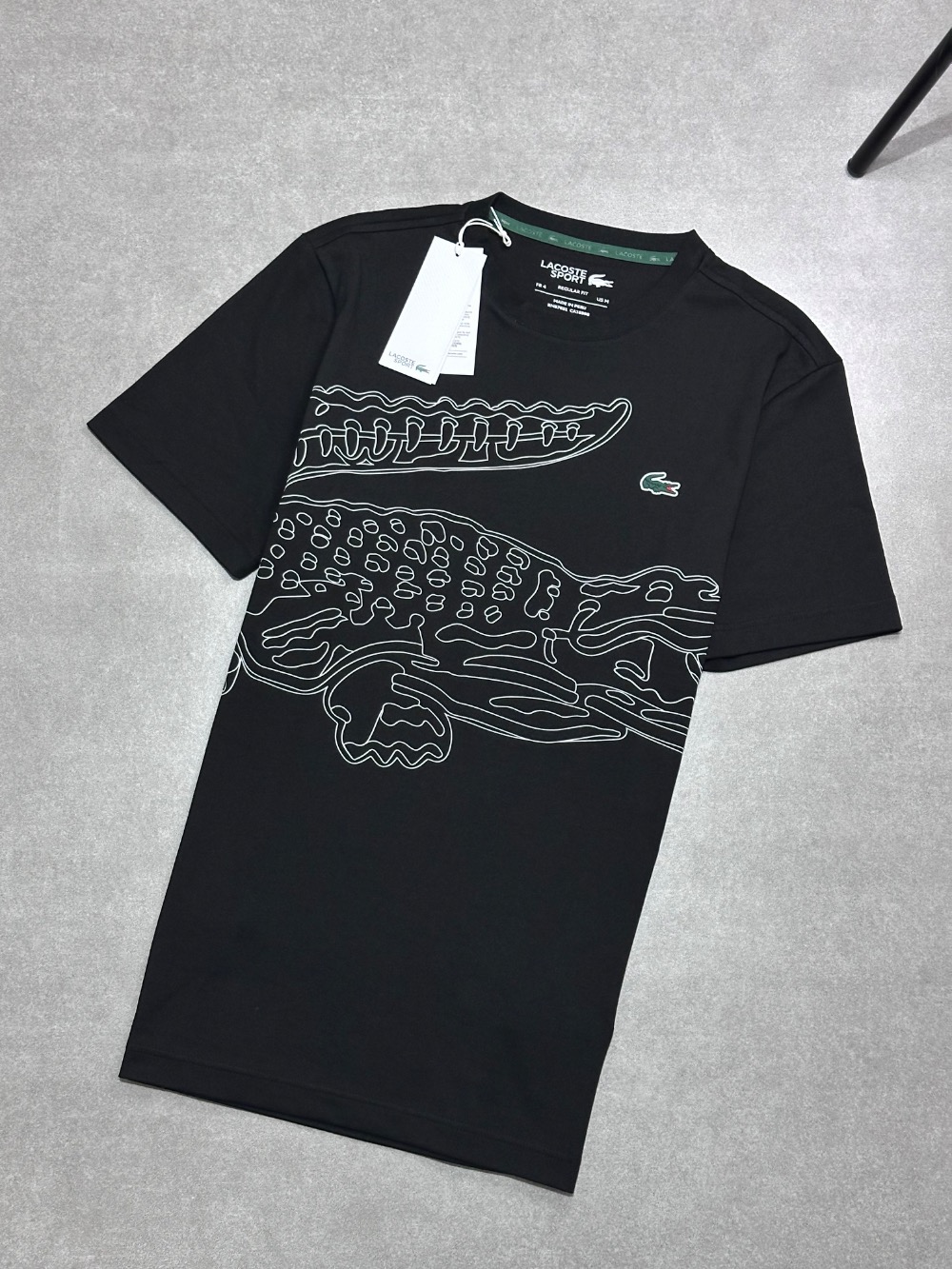 Camiseta Lacoste Esportiva Estampada de Crocodilo Ultra Dry