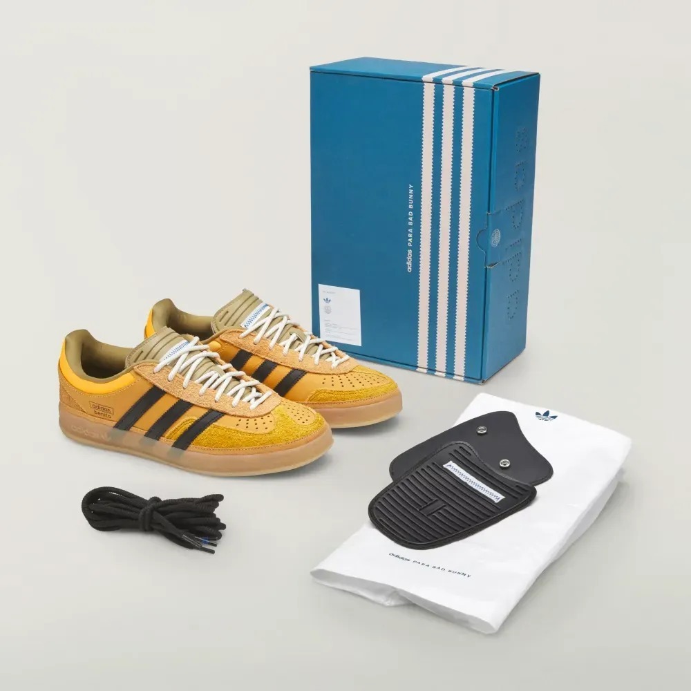 Bad Bunny x adidas Gazelle Indoor Solar Gold Core Black Gum