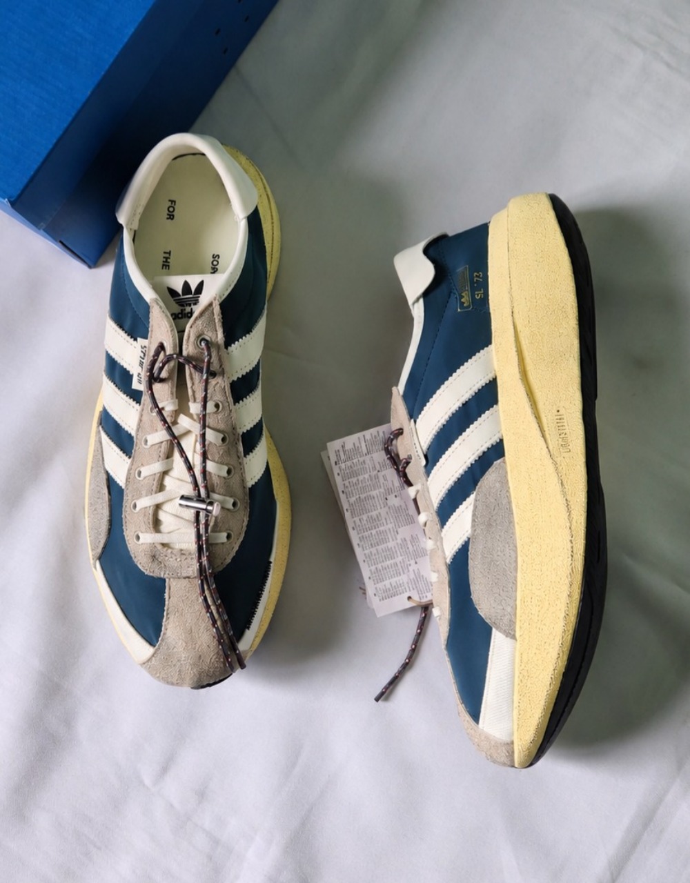Song For The Mute x adidas SL 72 Pro Wild Teal Core White Easy Yellow — 42, Novo