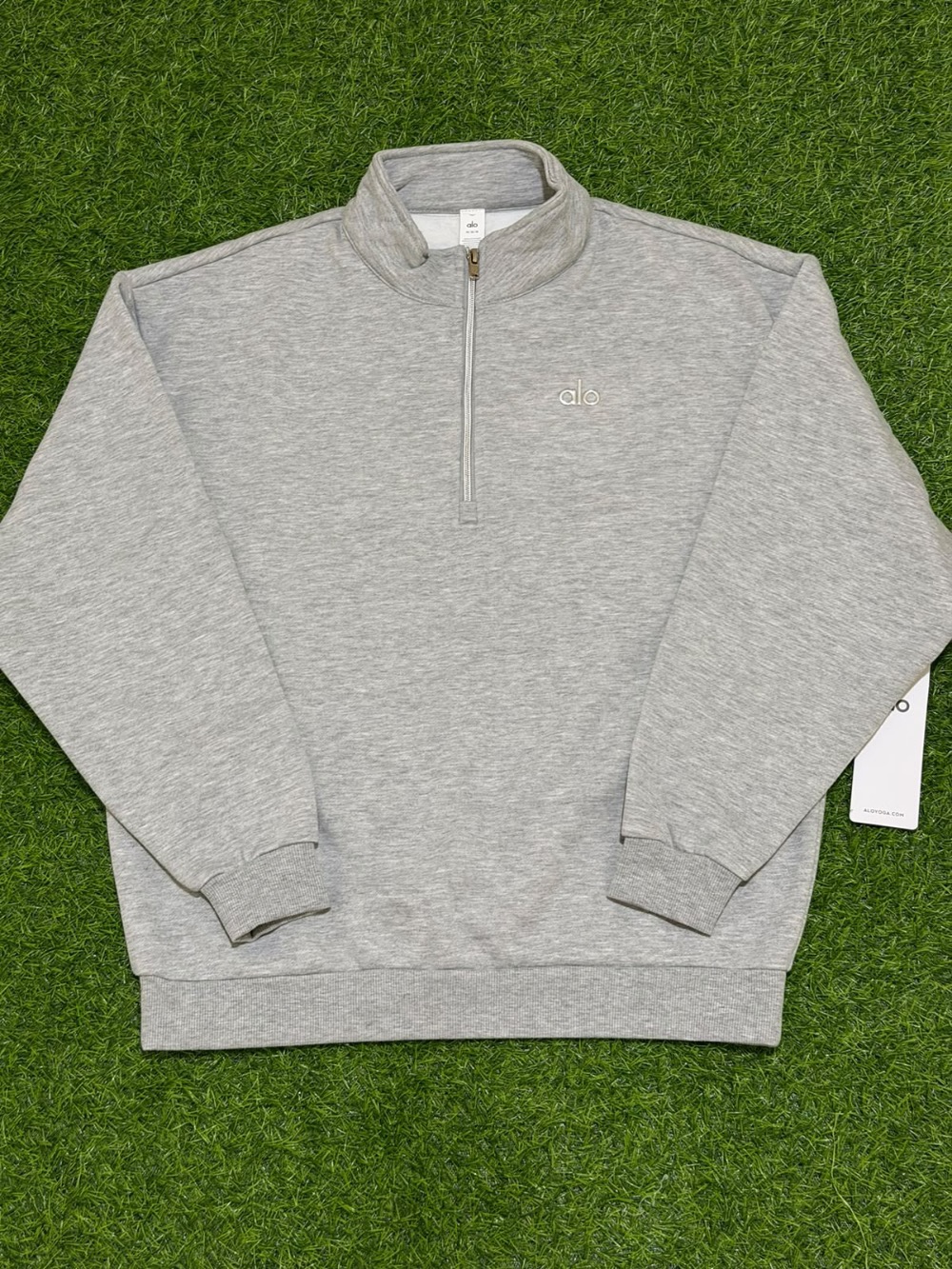 Moletom Alo Yoga Accolade Quarter-Zip Gray