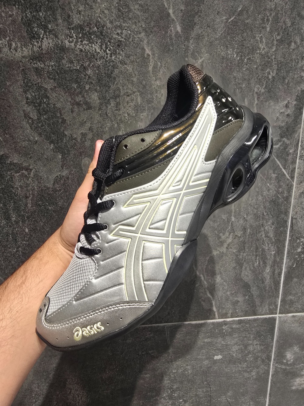 Asics Gel-Kinetic FR Pure Silver Black Coffee
