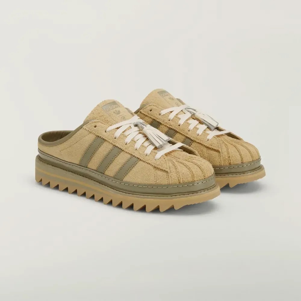 CLOT x adidas Sawtooth Mule Cardboard Wonder White Trace Cargo