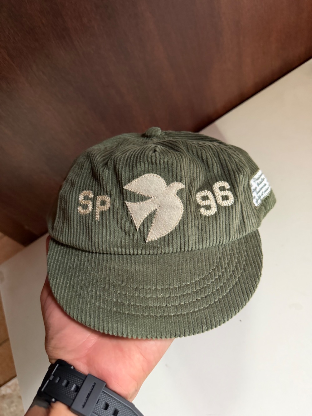 Boné Soleil passionnés BIRD CORDUROY CROWN GREEN