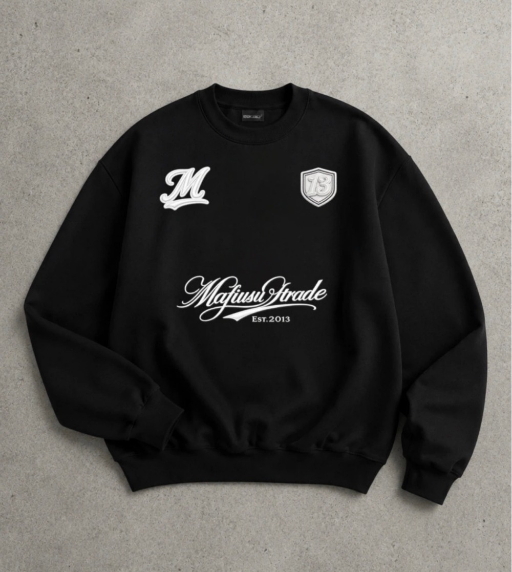 Moletom MAFIUSU Crewneck Beisebol Black
